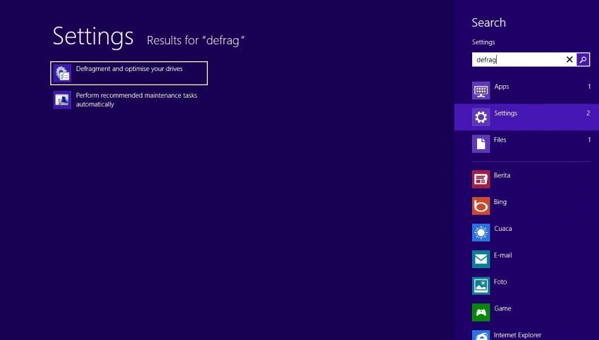 defrag di windows 8