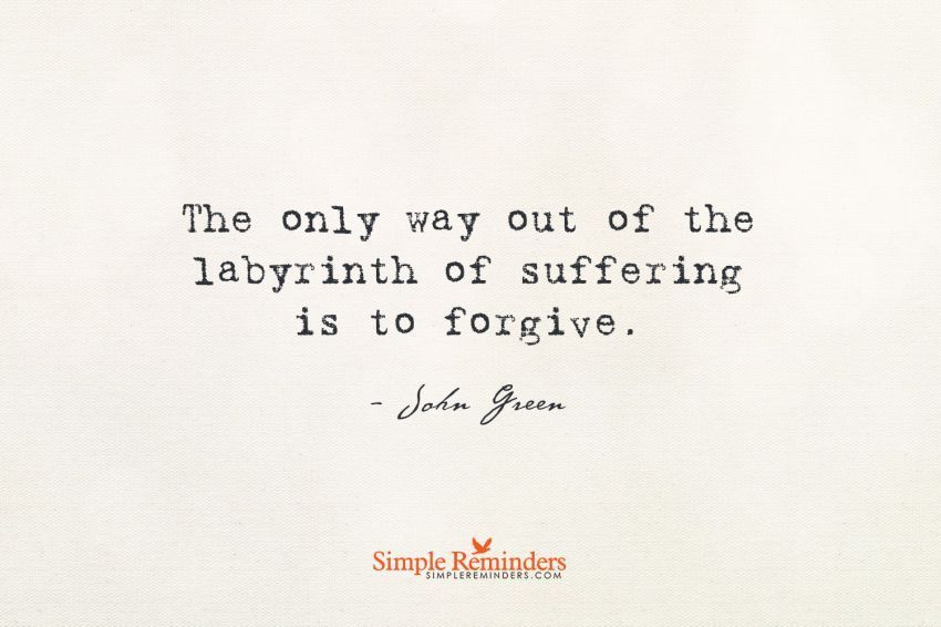 Satu-satunya jalan untuk maju adalah dengan memaafkan dirimu