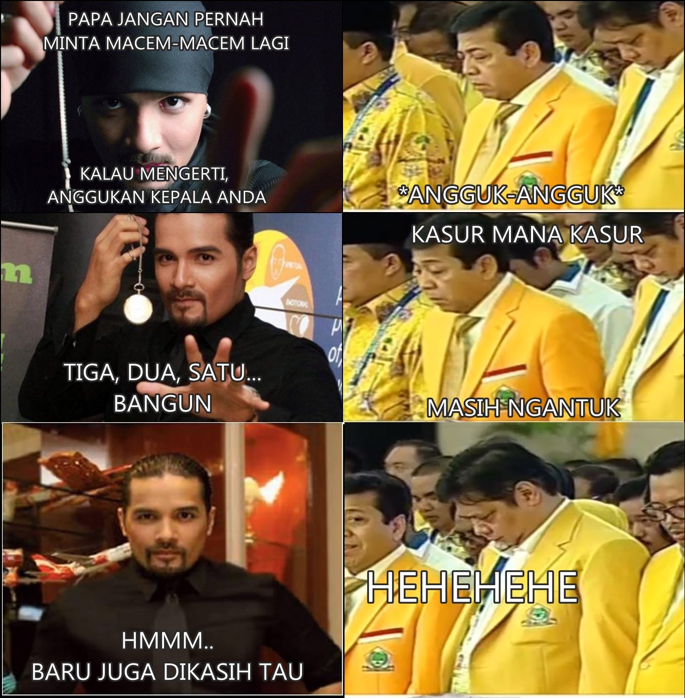 Meme SetyaNovanto Ketiduran Di Munaslub Golkar