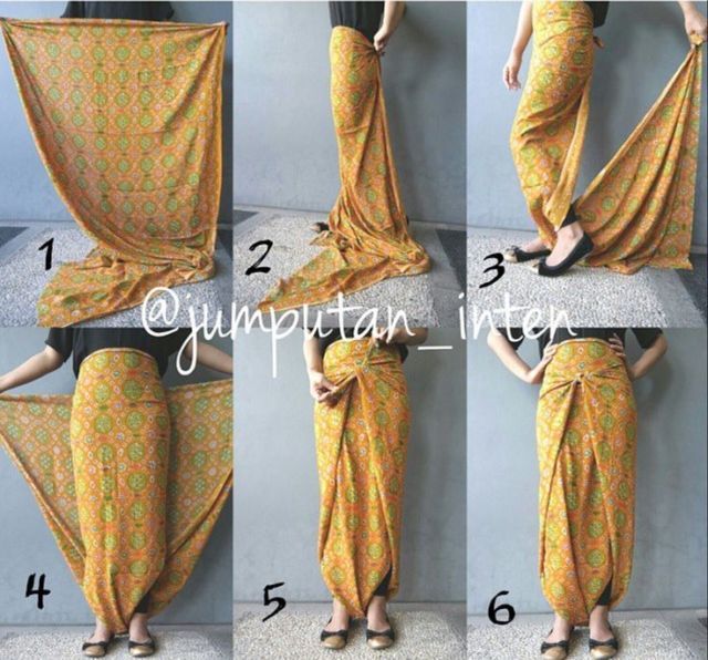 Tutorial Memakai Kain Batik Hanya dengan Dililit Saja. Tak