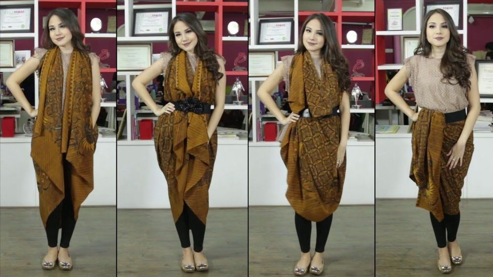 Tutorial Memakai Kain Batik Hanya dengan Dililit Saja. Tak