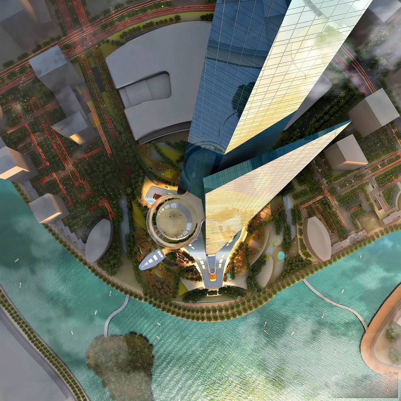 Pemandangan dari ketinggian The Kingdom Tower