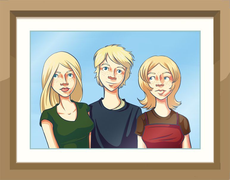 Victoire, Louis dan Dominique Weasley