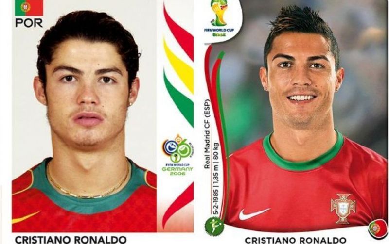 Transformasi Pemain Sepakbola Dalam Stiker 45 Ronaldo