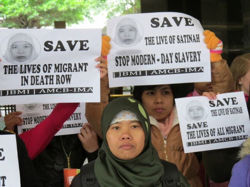 Aksi demo menuntut Satinah diselamatkan
