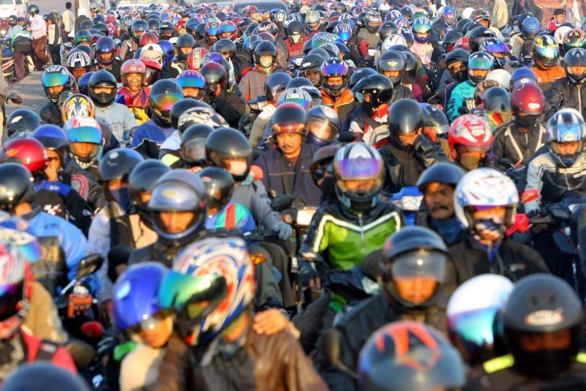 Situasi kemacetan mudik lebaran