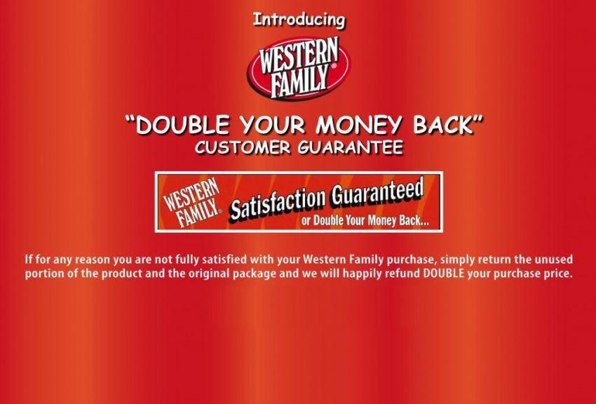 Western family money back guarantee