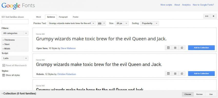 Google Fonts