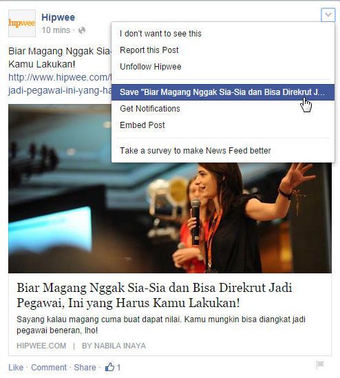 Simpan tautan