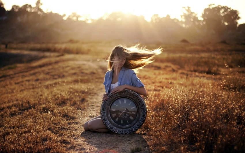 girl-clock-nature-hd-wallpaper
