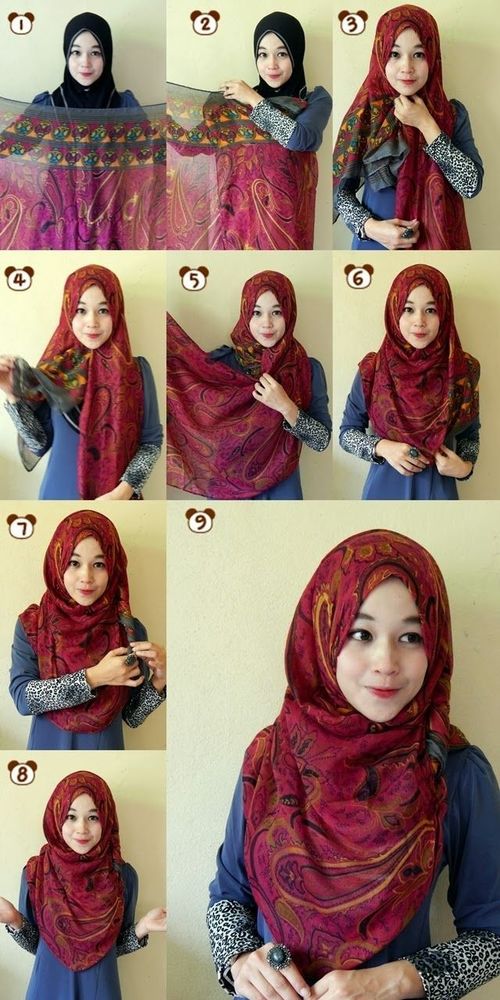 Cantik dengan hijab menutup dada