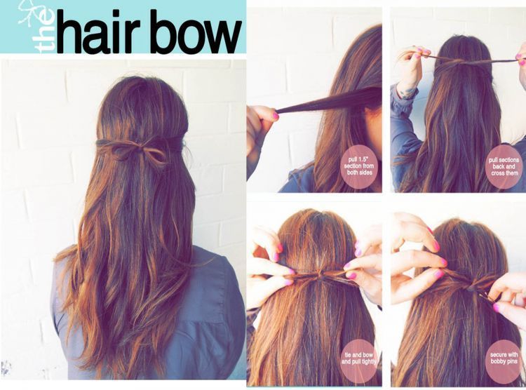 Rambut cantik dengan pita rambut