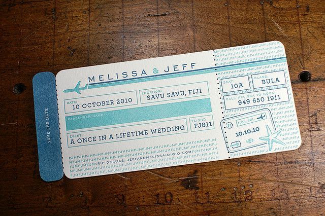 Undangan dalam bentuk tiket