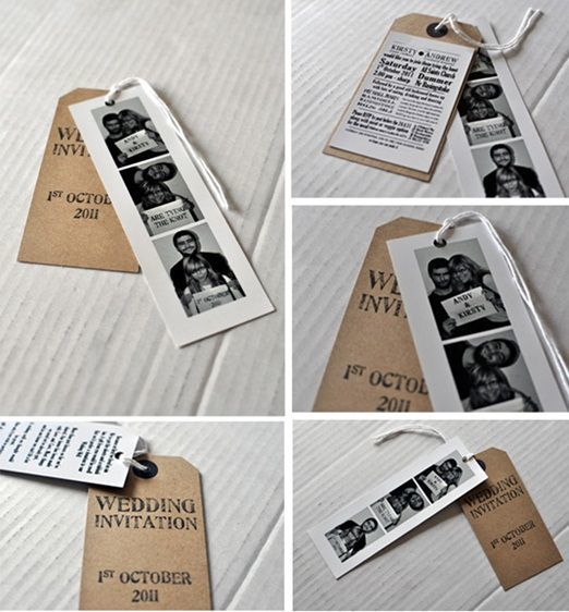 Kartu undangan unik berbentuk label