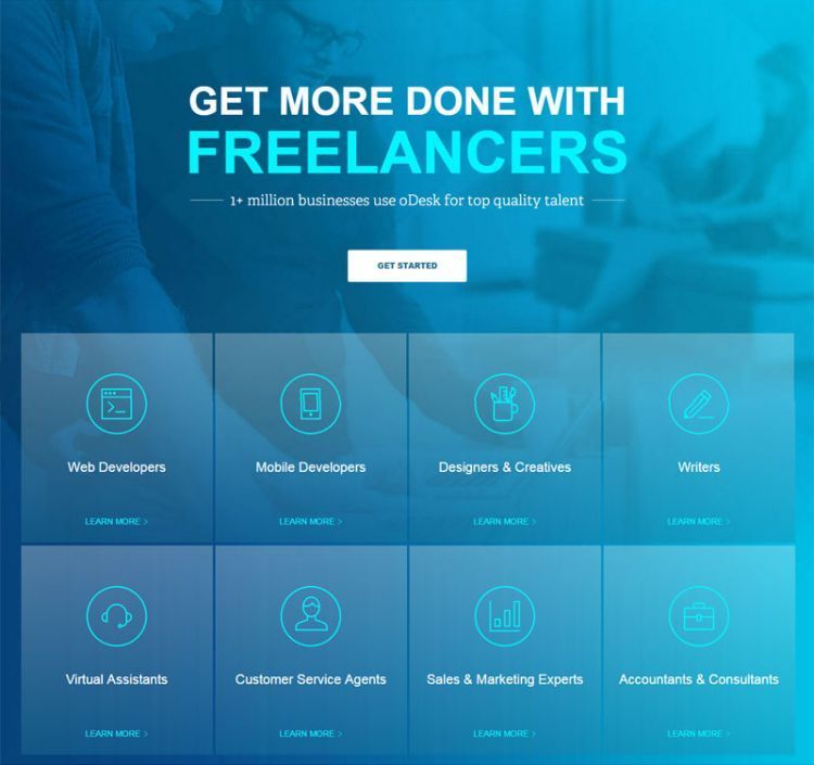 Berbagai macam bidang pekerjaan yang ditawarkan di oDesk