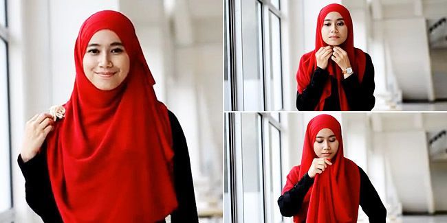 8 Tutorial Jilbab Menutup Dada untukmu yang Ingin Bergaya Sedikit Berbeda