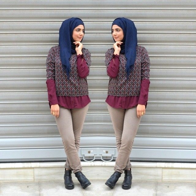 Pakai kemeja dan kaos untuk berjilbab