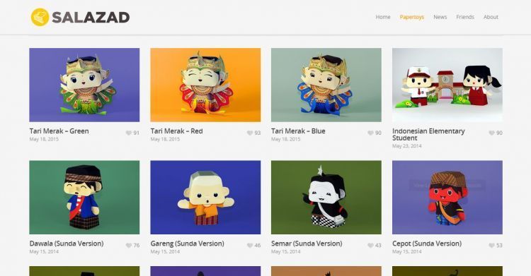 Boneka kertas replika yang Indonesia banget!