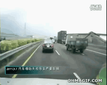 truck-hitting-car-china