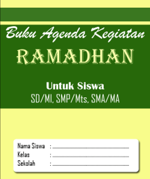 Jangan lupa dibawa pas sholat tarawih buat catet ceramah.