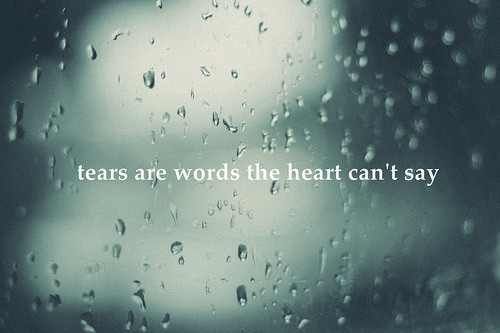 tears are words the heart can't say
