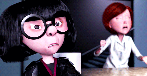 edna pixar kesal dan sedih