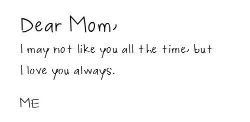 i love you mom