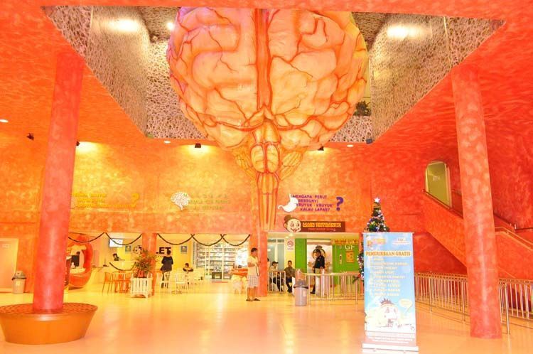 Di dalam area museum tubuh, Batu.