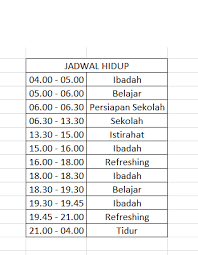 schedule