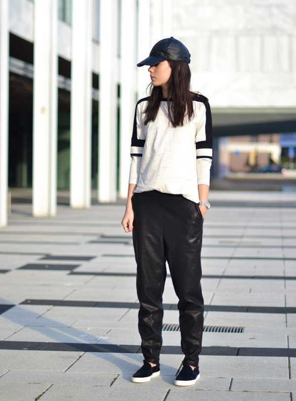 black and white sporty