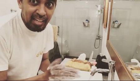 Glenn Fredly ikut berpartisipasi dalam challenge cuci tangan