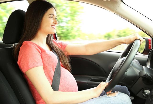 Pregnant woman driving