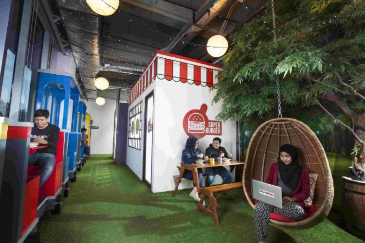 kantor buka lapak yang homey