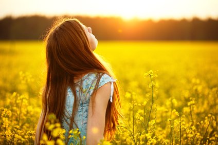 Woman in enjoying hope