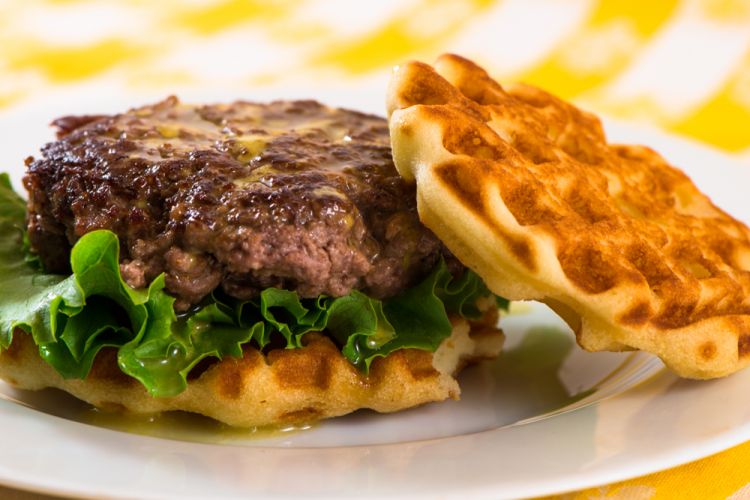 Waffle burger