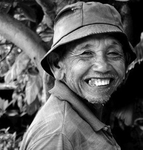 Old people smile