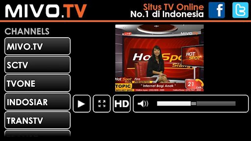 Mivo TV adalah situs streaming online yang cukup populer.