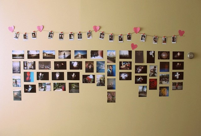 wall of photos