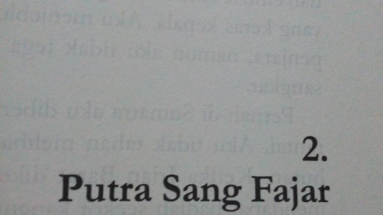 Cerita Tentang Putra Sang Fajar