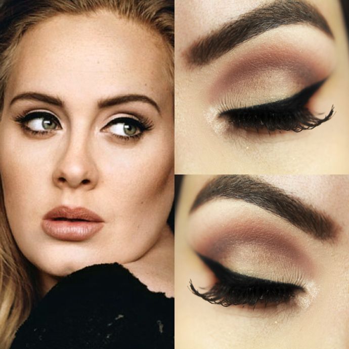 tuh, contek riasan matanya mbak adele <3