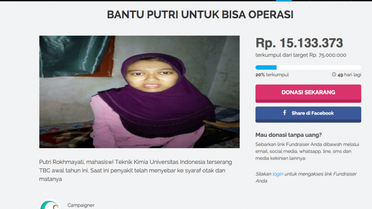 Alumni Teknik UI Galang Dana Demi Juniornya yang Sakit