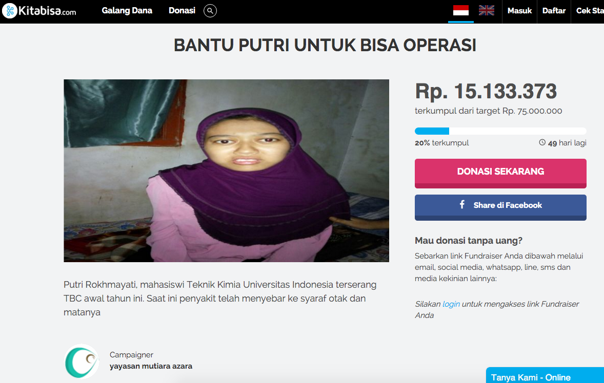 Alumni Teknik UI Galang Dana Demi Juniornya yang Sakit