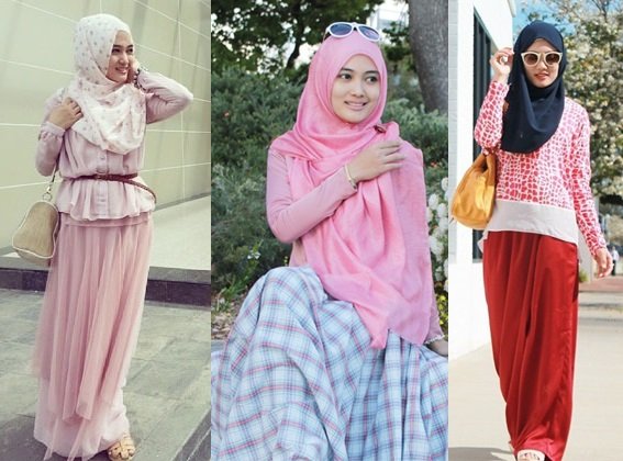 5 Style Fashion  Hijab  yang Membuat OOTDmu Modis Namun 
