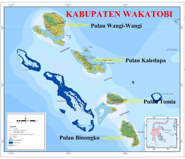 Peta Pulau Wakatobi