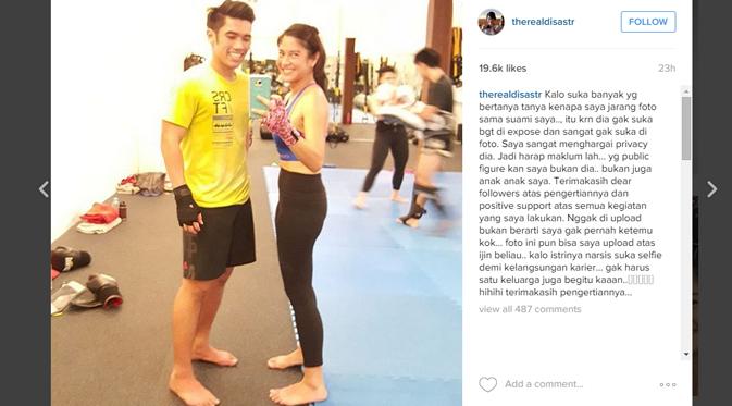 Pernyataan Dian tentang suaminya yang enggan diekspos di instagram.