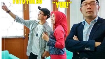 Kumpulan Meme Kang Emil Cemberut Ditinggal Sang Istri Selfie Bareng Afgan. Bu Atalia Menang Besar, nih!