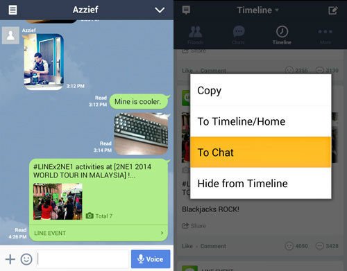 Share hal menarik yang muncul di timeline