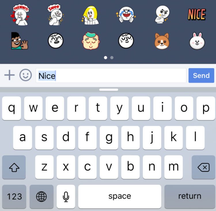 Setiap stiker punya keywords