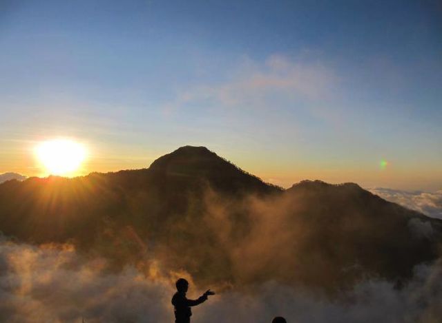 Sunset on Rinjani Mountain