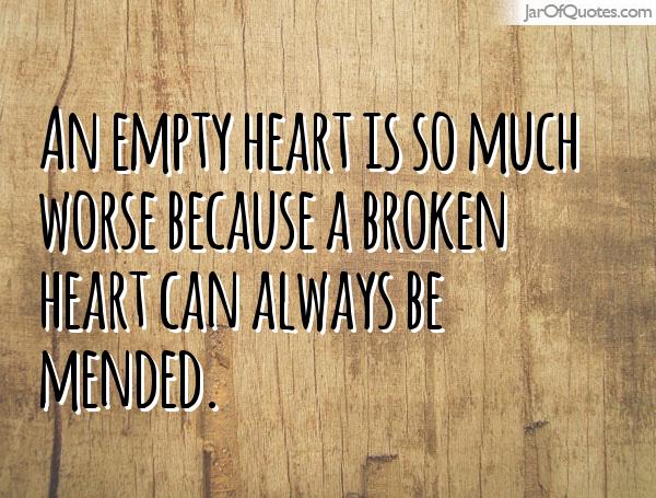 broken heart can always be mended